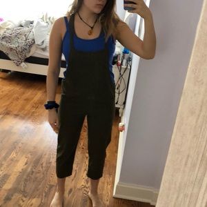 Olive green overall linen